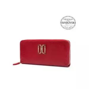 닥스 ACC ALEXA레드 가죽 스와르브스키 DD로고장식 지퍼돌이 장지갑 DCWA2F285R2 DCWA1E285R2
