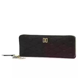 닥스 ACC EMBLE 블랙 DD로고 소가죽 지퍼돌이 장지갑 DCWA6E634 DCWA6E634BK-JE