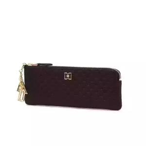 닥스 ACC 선물포장LOUIS DD 블랙 로고패턴 소가죽 슬림 지퍼장지갑 DCWA5F518 DCWA5F518BK-B