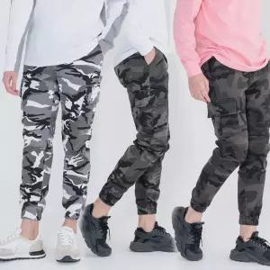 밀리터리 남자 카고 조거 팬츠 남성 조커 슬랙스 바지 봄 가을 반밴딩 면바지