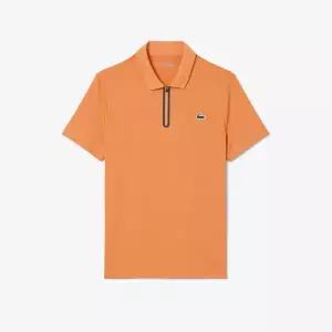 [라코스테] 스포츠 테니스 플레이어 반집업 반팔 폴로 셔츠 오렌지 DH9992-56G IY0