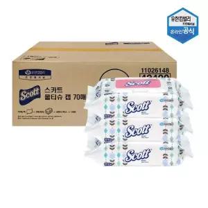 스카트 캡형 물티슈 3개입 x 8팩 저자극 부드러운 물티슈 42400