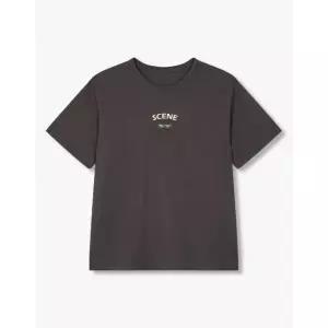 GCUT 라벨 포인트 크루넥 티셔츠_챠콜 7255240110 2502029696 901214