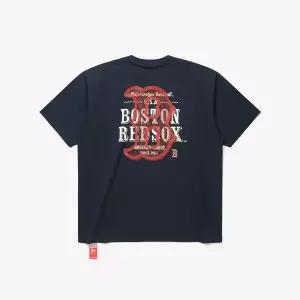 [뉴에라](광주신세계)MLB 보스턴 레드삭스 리소그래프 티셔츠 네이비 15147520