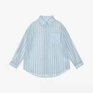 [롯데백화점]베스띠벨리 스트라이프시스루포켓셔츠BLBAH2465-ENW