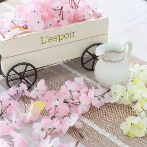 아트박스/플라워트리 벚꽃 꽃잎 조화 봉지 (100개입) 2컬러 잎봉지 꽃송이