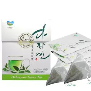 어린잎 무농약 찻잎 우림 다희연 제주 유기농 녹차 티백 1.2g 20개입 TB1220
