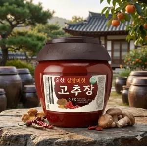 기픈샘 순창 상황버섯 고추장 2kg 대용량 전통 발효장 맛있는 매운맛
