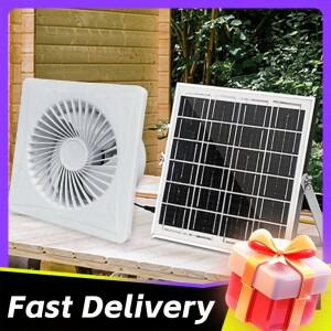 태양광 12V 환풍기 모기 방지 디자인 배기 팬 창문/벽걸이형 팬 (욕실 주방 화장실용)