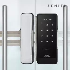 제니스 유리문용 디지털도어락 ZL380N 양문형 상가 강화도어 번호키