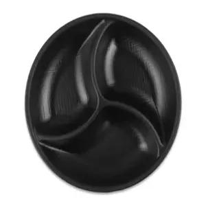 돌산 멜라민 체크(흑) 원3절 DS-7778 3칸 나눔접시