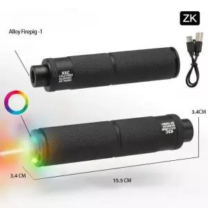 14mm 역나사 소음기 메탈 소재 발광 기능 에어소프트 건용 소염기 액세서리