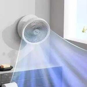 (옵션 화이트 USB충전식)미니 탁상용 회전 욕실 선풍기 캠핑 무선 써큘레이터