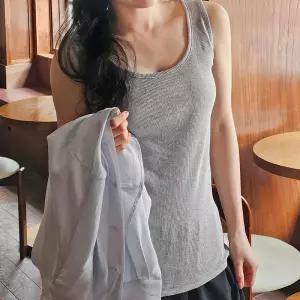 골지 스판 U넥 망고 나시 이너 레이어드 여성 빅사이즈