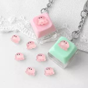 싼비즈 [6424-10]아크릴 키캡파츠 탑꾸재료 글리터미니문어 9.5x8mm ,1개