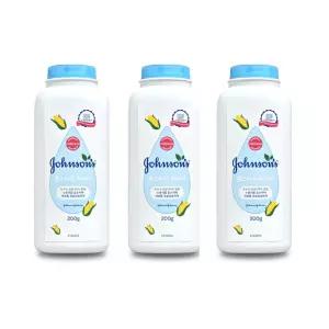 존슨즈 콘스타치 베이비 파우더 200g 3개 성인 아기 땀띠 자연유래 옥수수전분 유아파우더