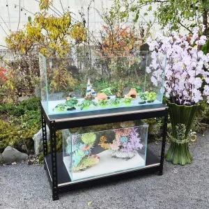 철제 3자 광폭 높이 60cm 가로 90cm 블팩 화이트 900X450X600 어항 선반 받침대 다이 1개