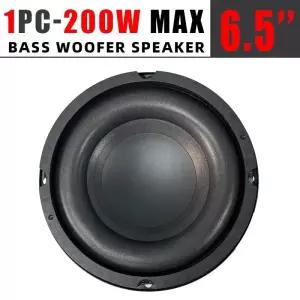6.5인치 차량용 서브우퍼 1개 200W 오디오 스피커 4옴 컴포넌트 스테레오 개조 차량 홈시어터 시스템 업그