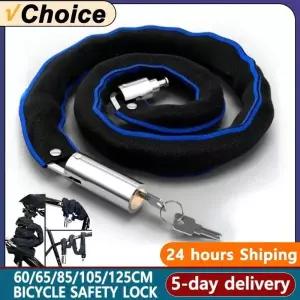 킥보드자물쇠 자전거 도난 방지 606585105cm 금속 MTB 도로 오토바이 스쿠터 자물쇠 안전 잠금 키 체인