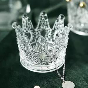 키밍 크리스탈 인테리어촛대 왕관 티라이트 홀더 소품트레이 장식소품트레이 촛대홀더 크리스탈소품 티라이