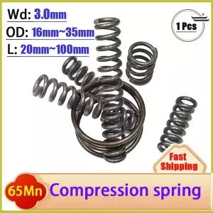 호환  65Mn 와이어 직경 3.0mm 강력한 스프링 강 압력 압축 스프링 외경 16-35mm 길이 20-100mm 맞춤형