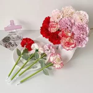 (타입 4종세트)카네이션 볼펜 4개 플라워 펜 필기도구 판촉 단체선물 답례품