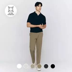 백화점 지오다노 남성 여름 테이퍼드핏 사방스판 히든밴딩 치노 팬츠 면바지 11552601115526