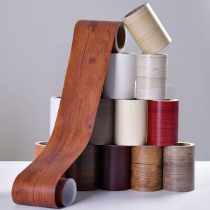 자체 접착 문짝 프레임 웨이스트 라인 벽지 방수 나뭇결 벽 테두리 스티커 창턱 허리 라인 10m/롤