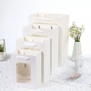 투명창 쇼핑백 종이가방 중형 종이 선물 포장 답례품 종이백 가방 선물용