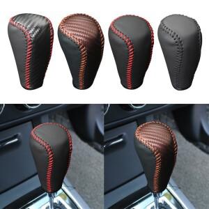 자동차 PU 가죽 기어 시프트 노브 커버 미끄럼 방지 그립 핸들 보호 Toyota 호환 Camry RAV4 용 수동 속도
