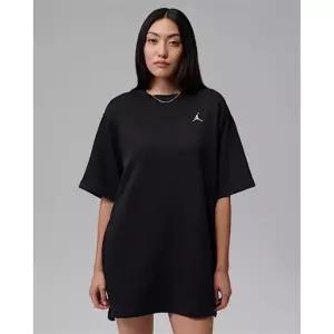 조던 브루클린 플리스 여성 티셔츠 드레스 - 블랙화이트 IF1355-010 416019