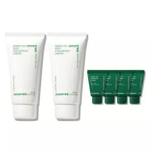이니스프리 그린티 씨드 히알루론산 크림 80mL (튜브형) 2개 + 그린티 세라마이드 크림 15mL 4개