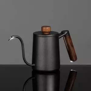 핸드드립포트 우드핸들 드립커피 구스넥 스테인리스 블랙 커피주전자 드립커피포트