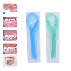 치실 스레더 바늘 교정기 와이어 홀더 브릿지 사이 견인 구강 청소