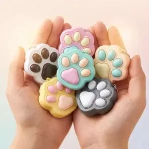 고양이 발바닥 키캡 키링 키보드 클리커 클릭커 피젯토이 딸깍이 젤리 냥발 3D 굿즈