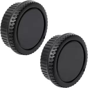 모든 캐논 EOS EF 마운트 DSLR 카메라를 위한 본체 캡 및 렌즈 후면 커버 교체 세트 6D 마크 II 5D IV 200D