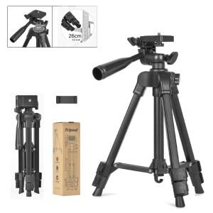 26인치 사진 삼각대 스탠드, 라이브 방송용, 향상된 안정성, 다용도, 휴대폰 거치대