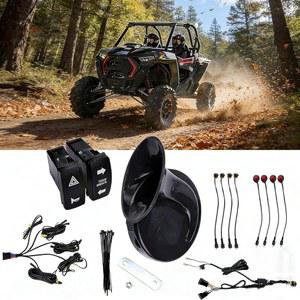 하이올펜 턴 시그널 키트, 경적 / 신호 스위치 배선 하네스 집 타이 지침 플러그 앤 플레이 디자인과 호환되는 UTV ATV 스트리트 법률 폴라리스 RZR 캔암 가와사키 개척 CF