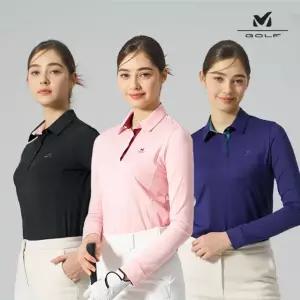 [밀레골프] 로고 긴팔 카라티 여성 3컬러 택1