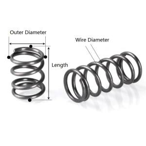 와이어 2mm 스프링 강철 압축 Y형 망간강 외경 10-27mm 길이 20-100mm 압력