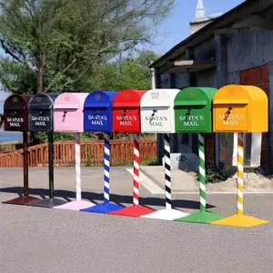 유럽 철재 전원주택 소형 우편함 우체통 인테리어 방수 정원 철제 현관