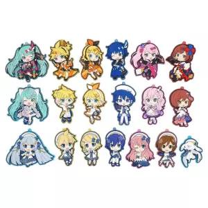 미쿠피규어 하츠네 미쿠 보컬 로이드 애니메이션 스노우 린 렌 카이토 루카 메이코 게임 고무 키 체인