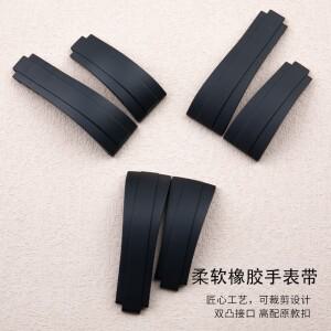 롤렉스 데이토나 서브마리너 역할 OYSTERFLEX 요트 마스터 소형 손목 실리콘 스트랩에 맞는 고무 숏 버클