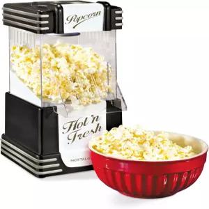 노스탤지어 레트로 열풍 팝콘 메이커 ？ 12컵 오일 프리 팝핑 계량컵이 있는 조리대 기계 한 간식 및 영화의