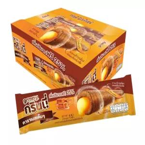 그리니 롤 카라멜 크림으로 채워진 웨이퍼 바삭한 태국 스낵 스위트 비스킷 멀티팩 12팩 180G