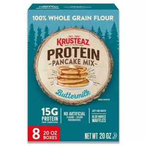 크루스테즈 단백질 버터밀크 팬케이크와 와플 믹스 1회 제공량당 15g 20온스 박스 8개들이 팩