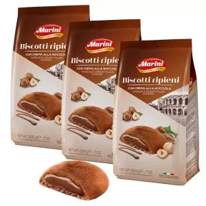 마리니 파스티세리아 디 베로나 클래식 쿠키 - 정통 이탈리아 헤이즐넛으로 채워진 크림 부드러운 센터가