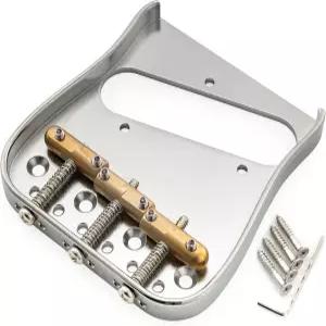 풀 솔리드 황동 플레이트와 웨이브 스타일 보정 3-새들 크롬이 적용된 Musicly 울트라 왼손잡이