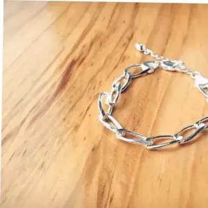 우정팔찌 실버925 국내제작 이태리 체인 스타일리쉬 실버팔찌 유니크 은팔찌 (SILVER)