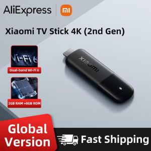 글로벌 버전 샤오미호환 TV 스틱 4K (2세대) 디코딩 듀얼밴드 Wi-Fi 6 구글 360 ° 블루투스 음성 리모컨